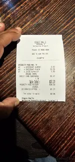Bill for our 2nd card Swipe as mentioned in report. 