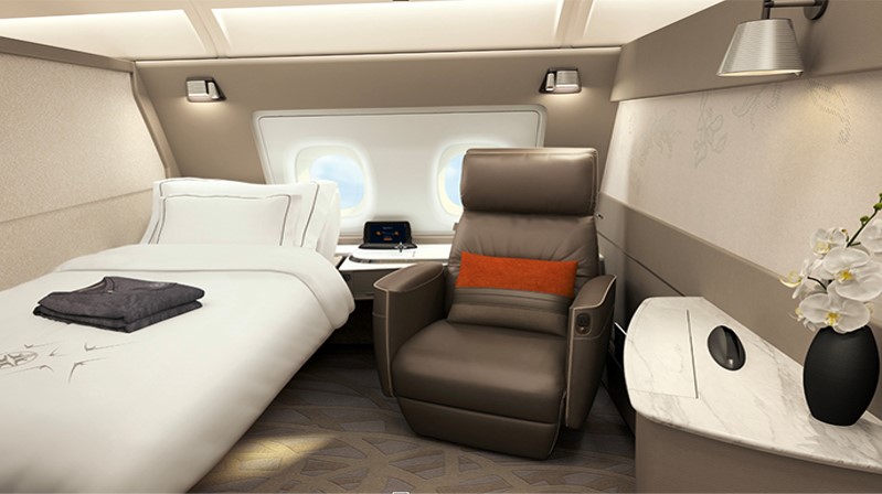 Singapore Airlines First Class Cabin